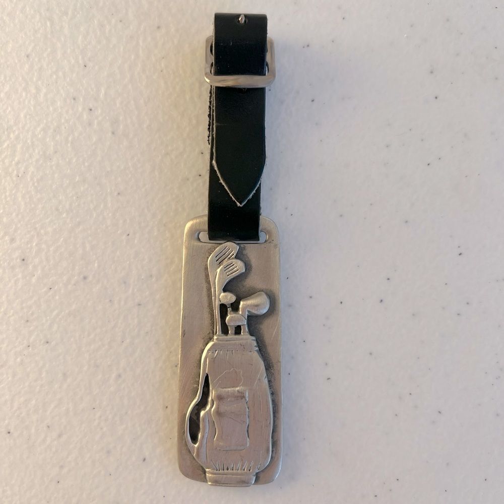 Vintage Pewter Golf Bag Charm